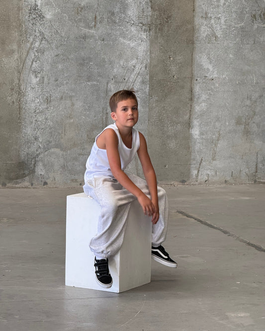 Yumi Singlet - White Rib